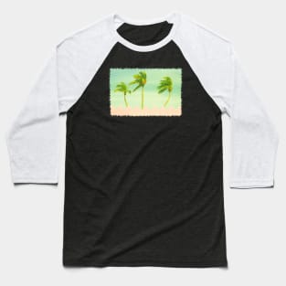 THREE PALM TREES AT THE BEACH Baseball T-Shirt